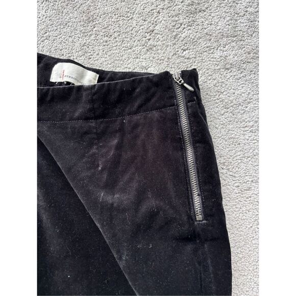NWOT Anthropologie Velvet Flare Pants, black $150 Sz2, G12 - Picture 7 of 11